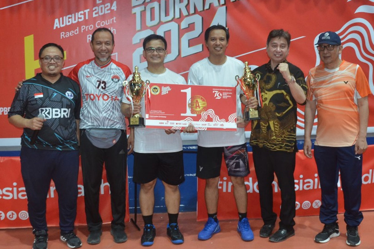 Wiwid Mawali Juarai Turnamen Badminton KBRI RIyadh 2024